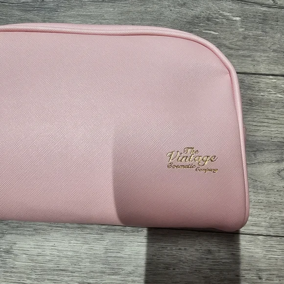 Womens Cosmetics Bag The Vintage Cosmetic Company Pink Makeup Bag Travel Bag - Picture 5 of 6